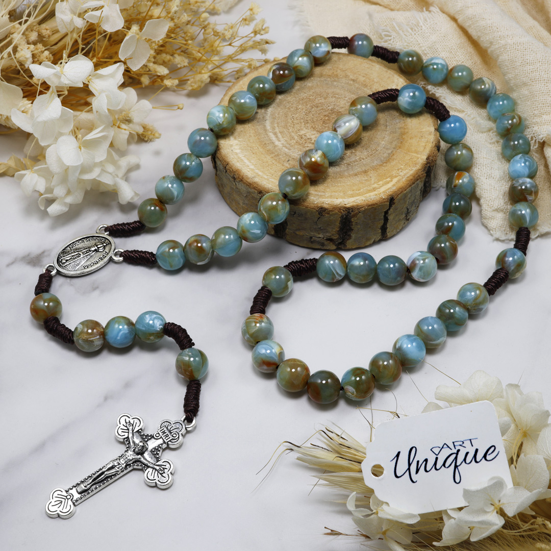 Różaniec w spersonalizowanym pudełeczku ✞ PAMIĄTKA BIERZMOWANIA dla dziewczynki ✞ PSR001 - ArtUnique zdjęcie 1