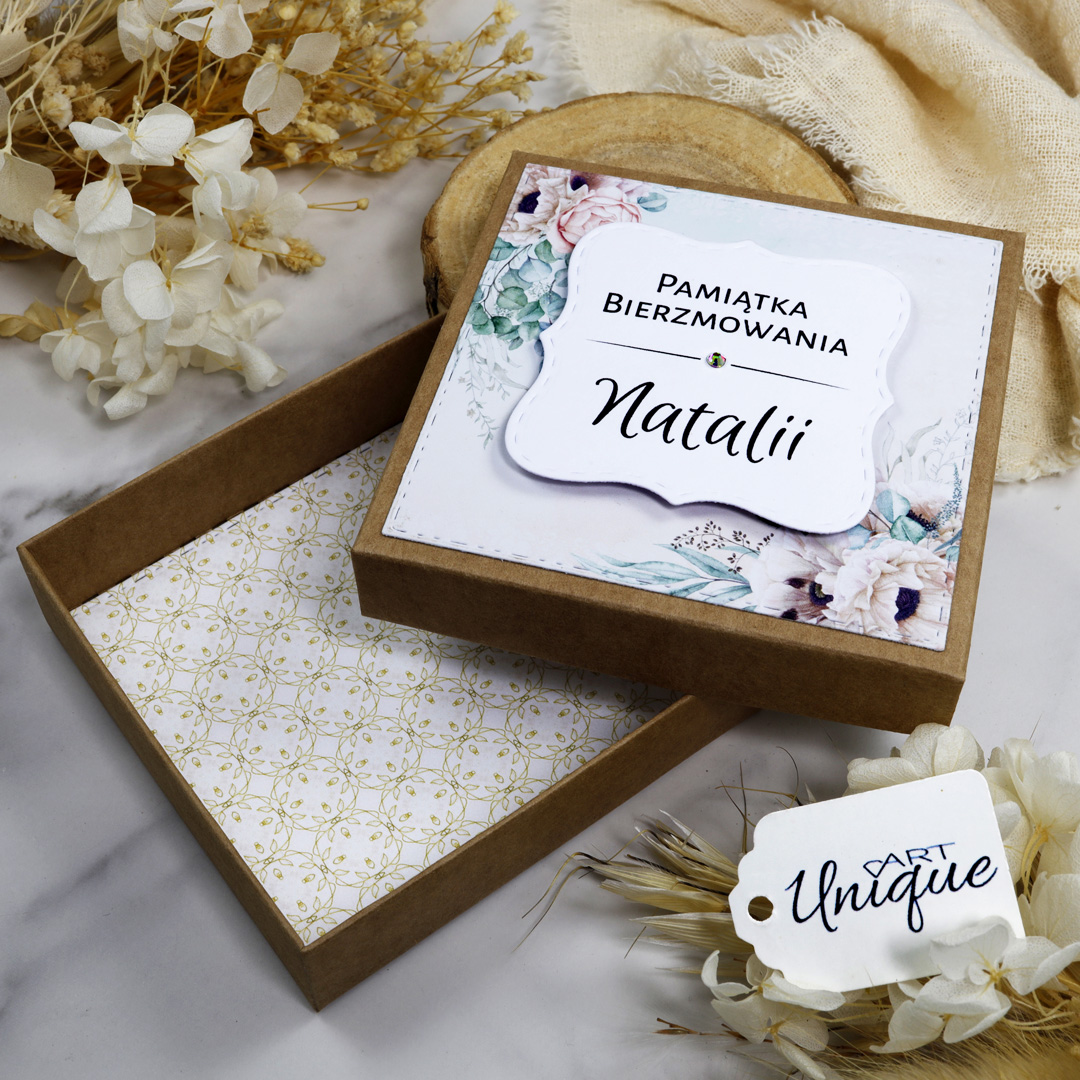 Różaniec w spersonalizowanym pudełeczku ✞ PAMIĄTKA BIERZMOWANIA dla dziewczynki ✞ PSR001 - ArtUnique zdjęcie 4