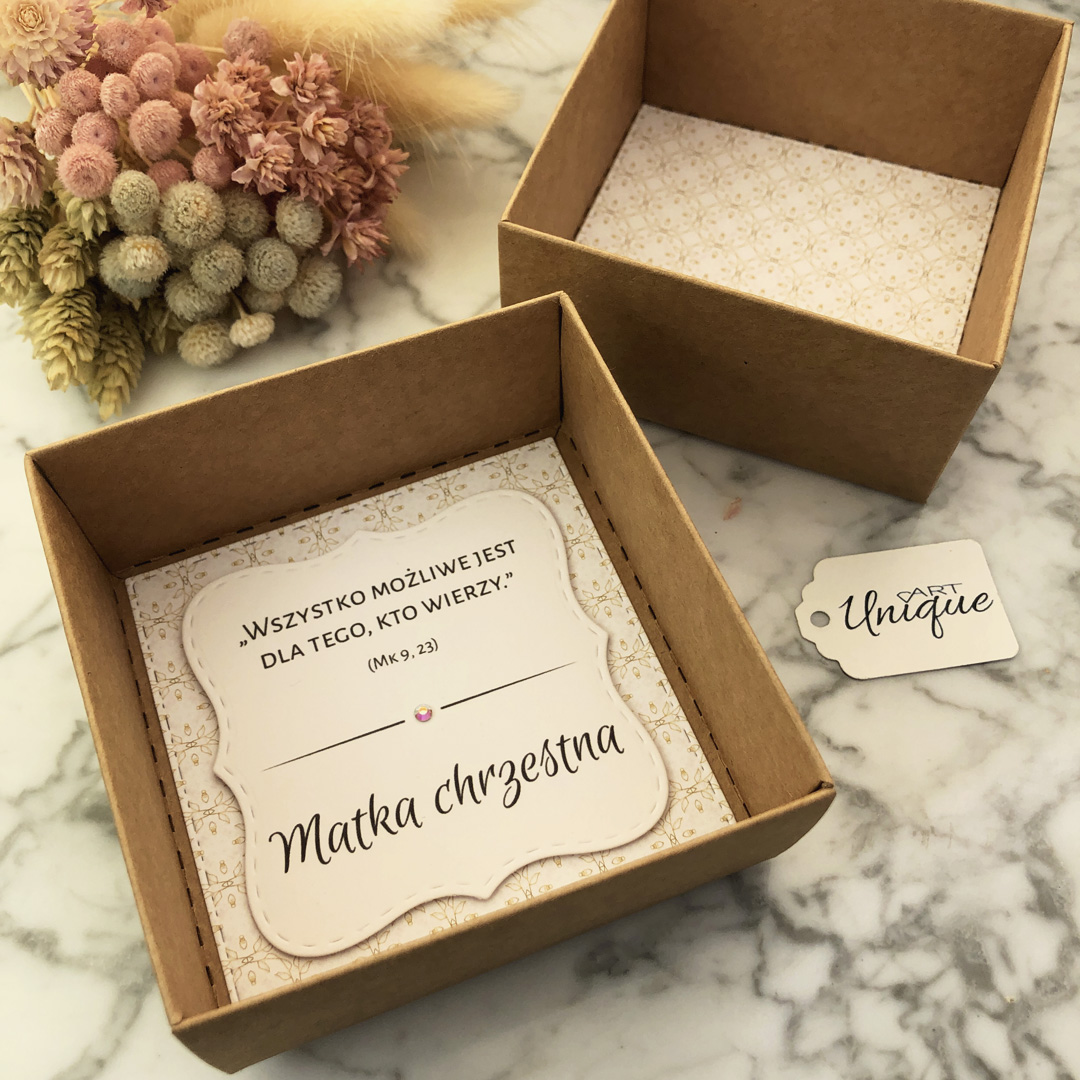 Dedykacja do pudełeczka z różańcem ARTUNIQUE