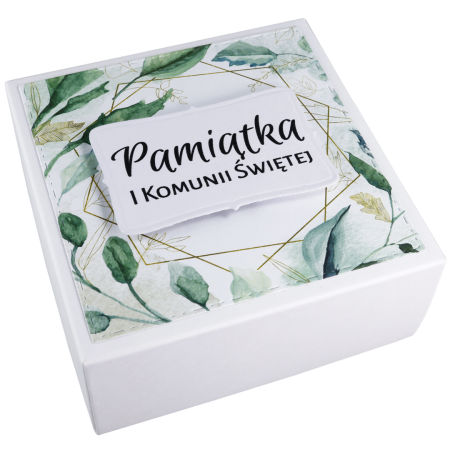 Pudełeczko podarunkowe na różaniec • PAMIĄTKA I KOMUNII ŚWIĘTEJ • BOX005