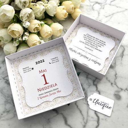 Kartka z kalendarza i dedykacja