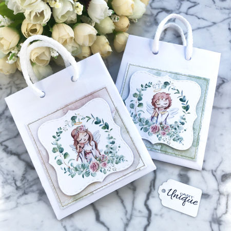 Mała torebeczka podarunkowa do PAMIĄTKI CHRZTU lub KOMUNII GB01