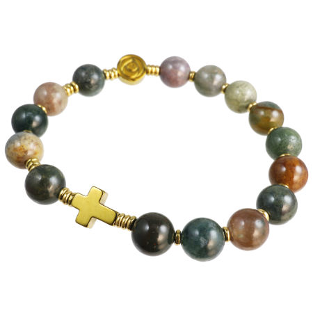 Różaniec bransoletka ✞ agat indyjski WRB088