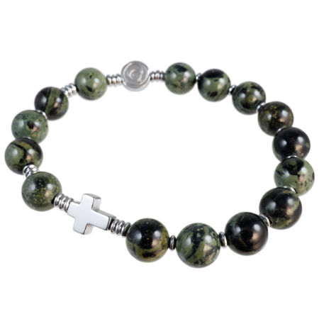 Różaniec bransoletka ✞ jaspis Kambaba WRB104