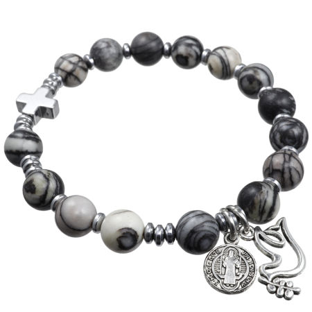Różaniec bransoletka na rękę ✞ jaspis 