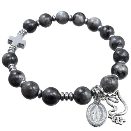 Różaniec bransoletka na rękę ✞ larvikit ✞ WRB112