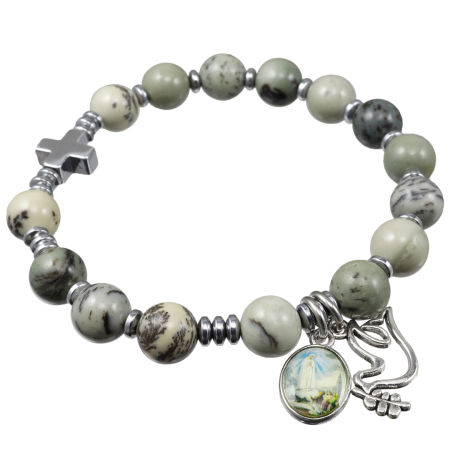 Różaniec bransoletka na rękę ✞ jaspis 