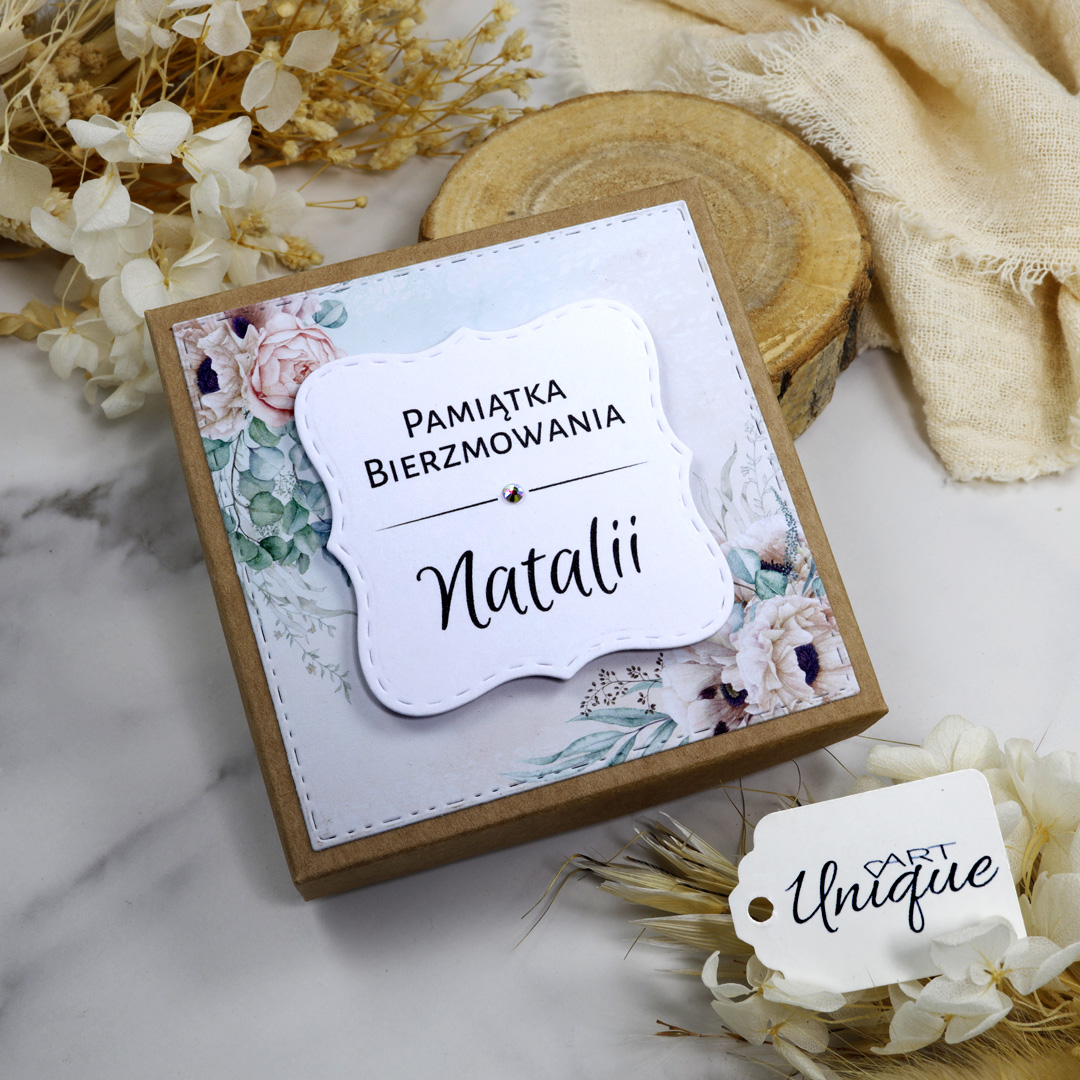 Różaniec w spersonalizowanym pudełeczku ✞ PAMIĄTKA BIERZMOWANIA dla dziewczynki ✞ PSR001 - ArtUnique zdjęcie 3